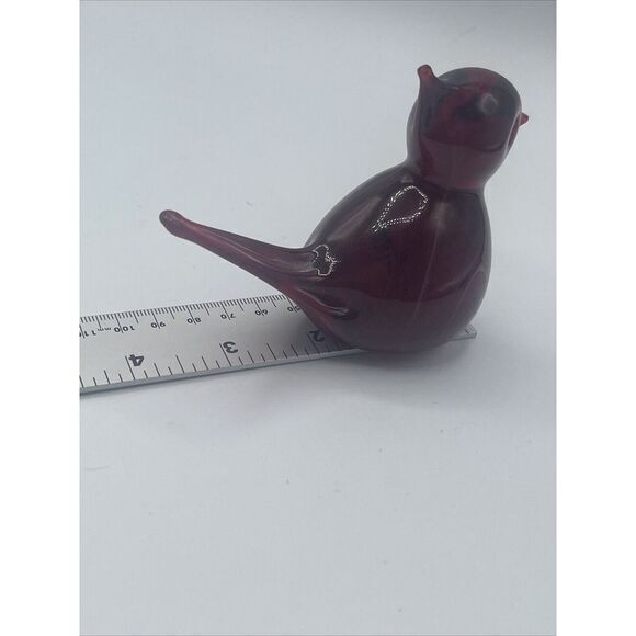 Gibson 1985 Red Glass Bird‎ Figurine - Picture 7 of 9